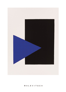 MALEVICH KAZIMIR - Black rectangle, blue triangle