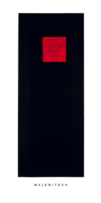 MALEVICH KAZIMIR - Rotes Quadrat auf Schwarz