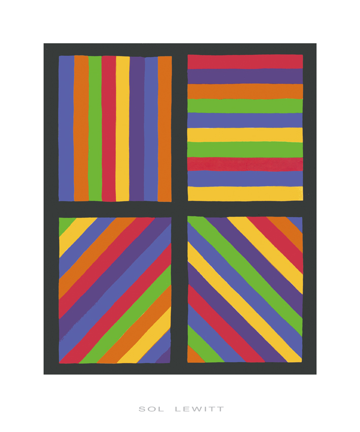 LEWITT SOL - Color Bands in Four Directions, 1999