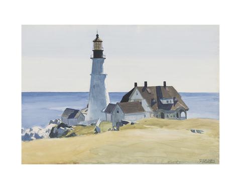 Edward Hopper - Lighthouse And Buildings,portland Head