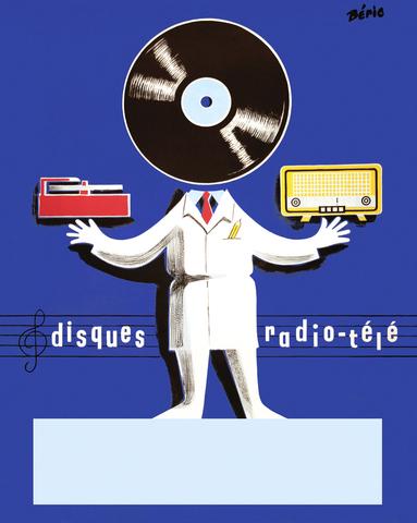 Vintage Poster - Disques Radio Tele