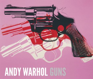 Andy Warhol - Gun , c, 1981-82(black, White, Rede on pink)