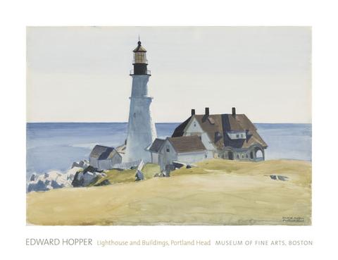 Edward Hopper - Lighthouse and Buildings, Portland Head, 1927