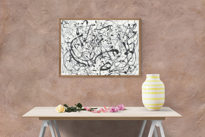 Jackson Pollock (잭슨 폴락) - number 14.gray (모던 인테리어 그림 선물 액자)